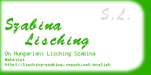 szabina lisching business card